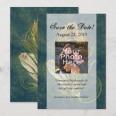アーティフルディテール ピーコックウェディング 5x7 セーブザデート (正面/裏面)