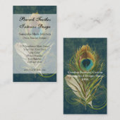 アーティフル詳細ピーコックフェザー名刺 名刺 (正面/裏面)