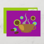 アーテポップ・アートのルコーヒー ポストカード (正面/裏面)