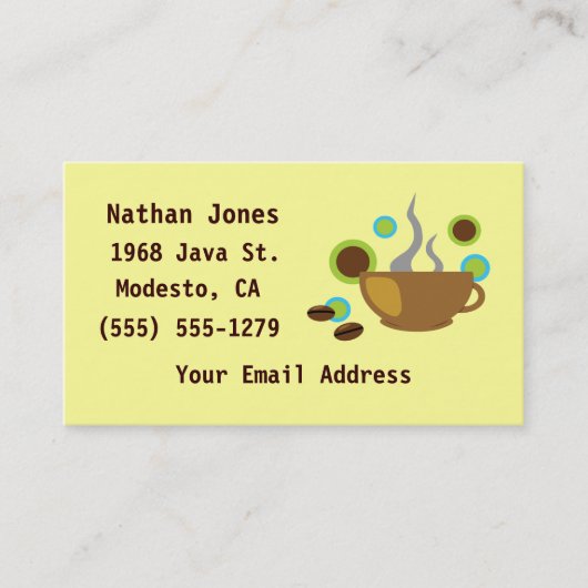 アーテポップ・アートのルコーヒー 名刺 (正面)