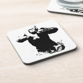 アーテポップ・アートのル・ゴリラ打ち胸懸命プラスチックコースター コースター (左側)