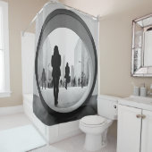 アーテモダンル白黒シャワーカーテン シャワーカーテン (インサイチュ)