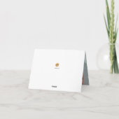 アーテモダンル、ネイビーブルー+バラ金ゴールドありがとう サンキューカード (裏面)