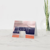 アーテモダンル、ネイビーブルー+バラ金ゴールドありがとう サンキューカード (正面)