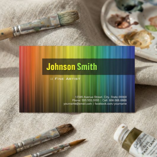 アーテ素晴らしィスト – レインボースタイリッシュカラー 名刺
