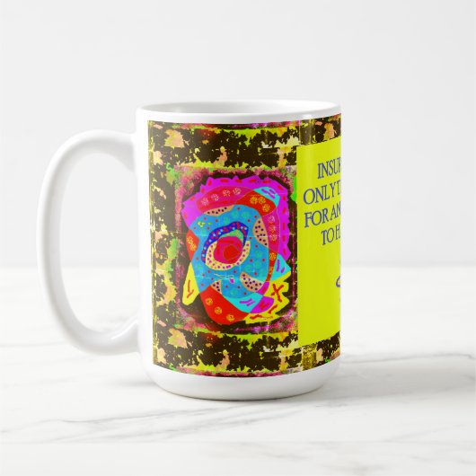 アートおもしろいを使ったジョークのメッセージ コーヒーマグカップ (左)