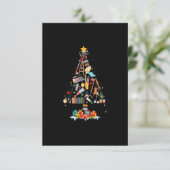 アートおもしろいクリスマスツリーデコールアート先生醜いアーティスト サンキューカード (スタンド正面)