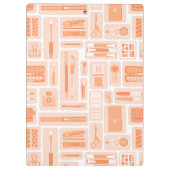 アートお洒落・サプライ・ピーチ・オレンジ・モノグラム クリップボード (裏面)