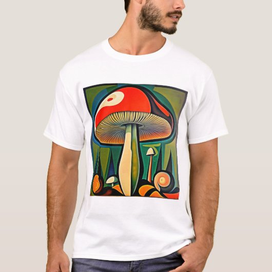 アートきのこピカソ Tシャツ (正面)