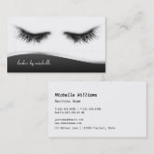 アートでシックで黒い及び白人のまつげデザイナー 名刺 (正面/裏面)