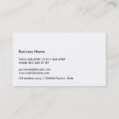 アートでフェミニンでシックなまつげ及び赤い唇デザイナー 名刺 (裏面)