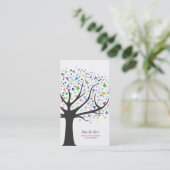 アートでユニークな木の名刺の芸術デザイナー 名刺 (スタンド正面)