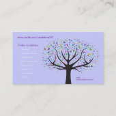 アートでユニークな木の名刺の芸術デザイナー 名刺 (裏面)