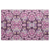 アートで抽象的なピンクの紫色の手描きの花柄 ファブリック (ファットクウォーター)