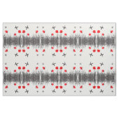 アートで赤いケシおよびハチドリ ファブリック (ヤード)