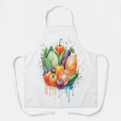 アートとしての食べ物：水お洒落色づくり エプロン (正面)