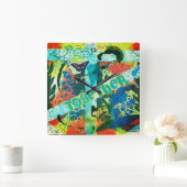 アートとアクリル時計 スクエア壁時計 (ホーム)