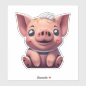 アートとステッカーの出会う豚のステッカー シール (シート)