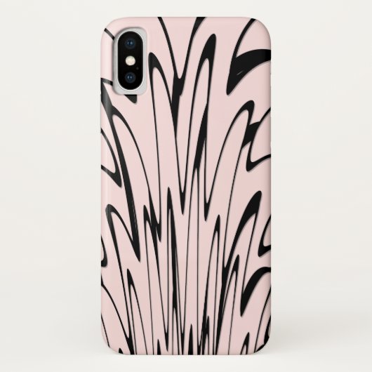 アートとブラック考えとピンクの出会い Case-Mate iPhoneケース (裏面)