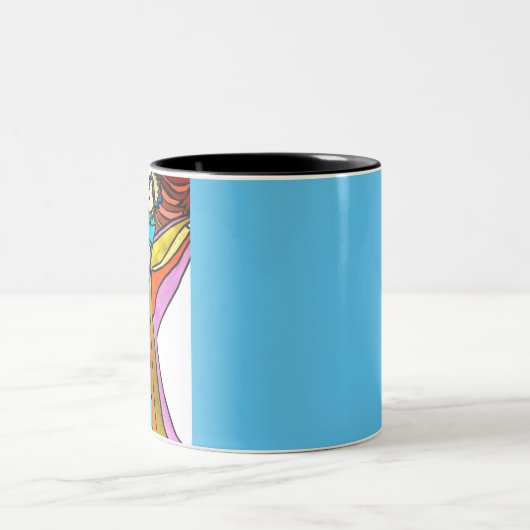 アートとポップ・アートのヴィーヴとマ前向きグ ツートーンマグカップ (中央)