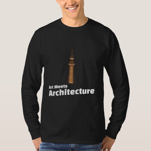 アートと建築の融合 - 建築家アート Tシャツ (正面)