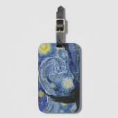  アートと数学の出会い，ヴァン・ゴッホとフィボナッチの切り札 ラゲッジタグ (正面縦)