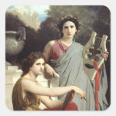 アートと文学のアートワーク スクエアシール (正面)