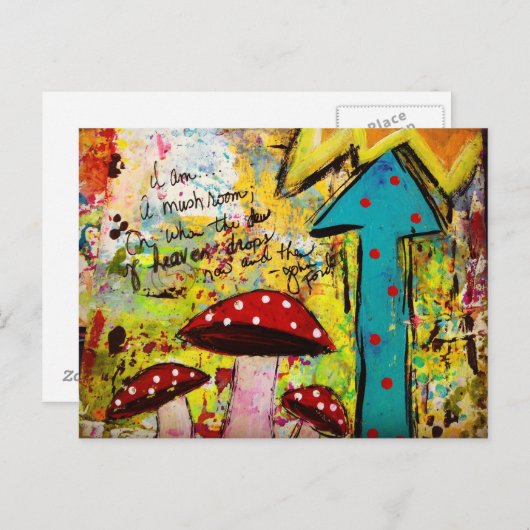 アートと混合メディアの太陽のジャーナルはがき ポストカード (正面/裏面)