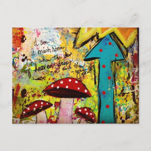 アートと混合メディアの太陽のジャーナルはがき ポストカード (正面)