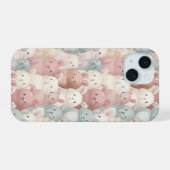 アートなうさぎのiPhoneケース iPhone 15ケース (裏面横)