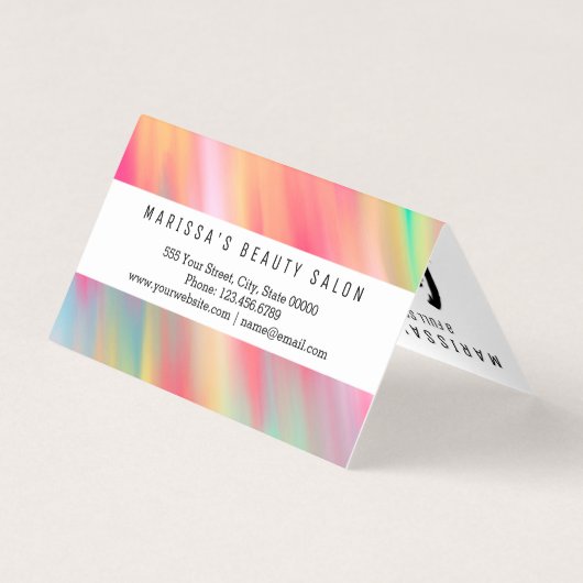 アートなネオンピンクの黄色の抽象芸術のモダンブラシストローク 名刺 (裏面)