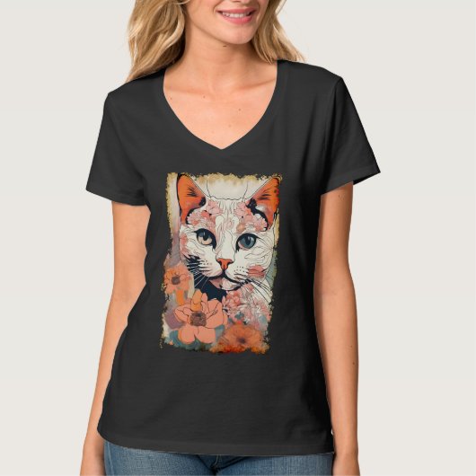アートなネコ Tシャツ (正面)