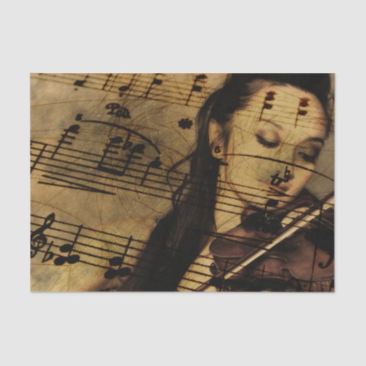 アートなバイオリン音楽 薄葉紙 (正面)