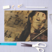 アートなバイオリン音楽 薄葉紙 (クラフト)