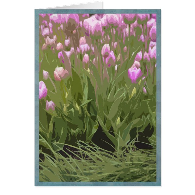 アートなピンクのチューリップ (正面)