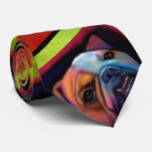 アートなブルドッグ ネクタイ (ロール)
