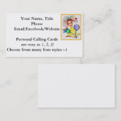 アートな名刺は粋なおもしろいのカラフルをカスタマイズ コーリングカード (正面/裏面)