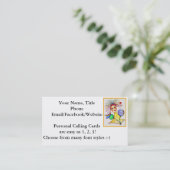 アートな名刺は粋なおもしろいのカラフルをカスタマイズ コーリングカード (スタンド正面)