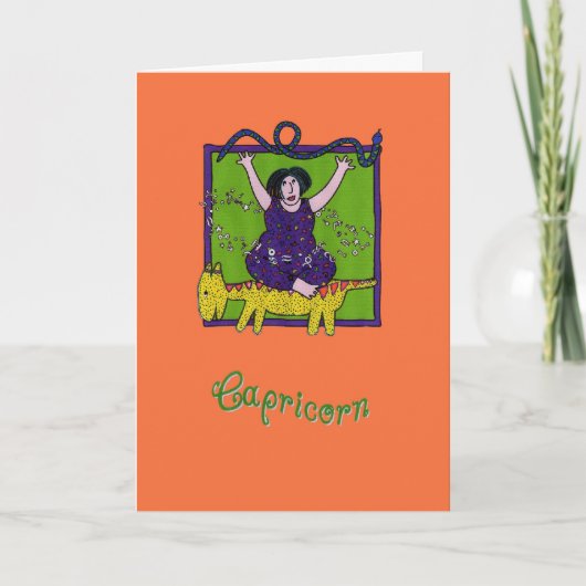 アートな山羊座の挨拶 カード (正面)