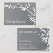 アートな東洋の禅のタケ低木のギフト券 割引カード (正面/裏面)