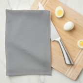 アートな東洋の禅のタケ低木の灰色及び白 キッチンタオル (四つ折り)