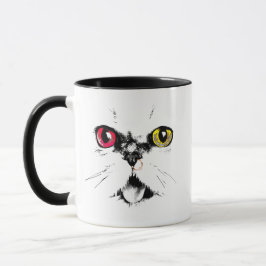 アートな猫のアイライン アート マグカップ