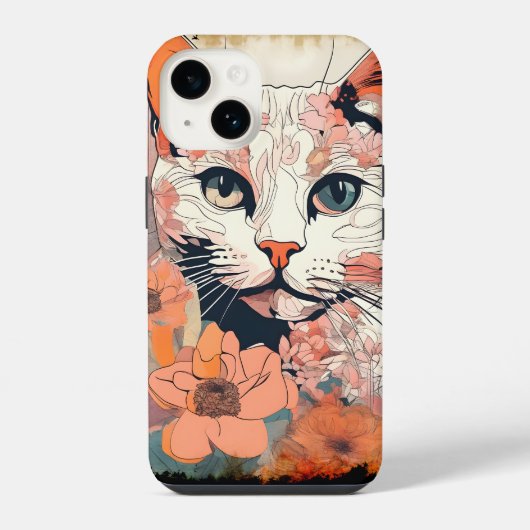 アートな猫 iPhoneケース (裏面)