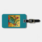 アートな荷物のラベルの財布のラベルかキーホルダー ラゲッジタグ (正面横)