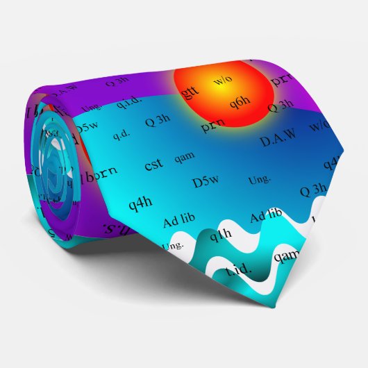 アートな薬剤師の省略のタイの海洋波 ネクタイ (ロール)