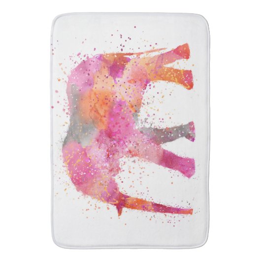 アートな象 バスマット (正面縦)