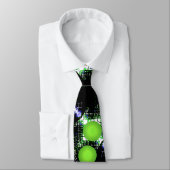 アートな都市都市黒い及びライムメンズタイ ネクタイ (タイ)