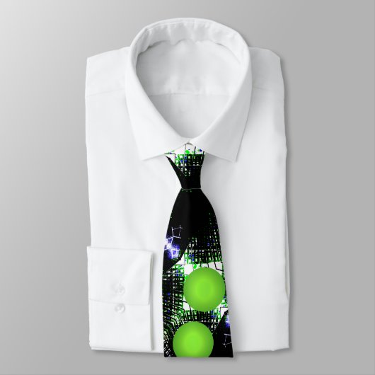 アートな都市都市黒い及びライムメンズタイ ネクタイ (タイ)