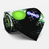 アートな都市都市黒い及びライムメンズタイ ネクタイ (ロール)