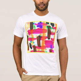 アートにおけるダイナミックな抽象パターン Tシャツ
